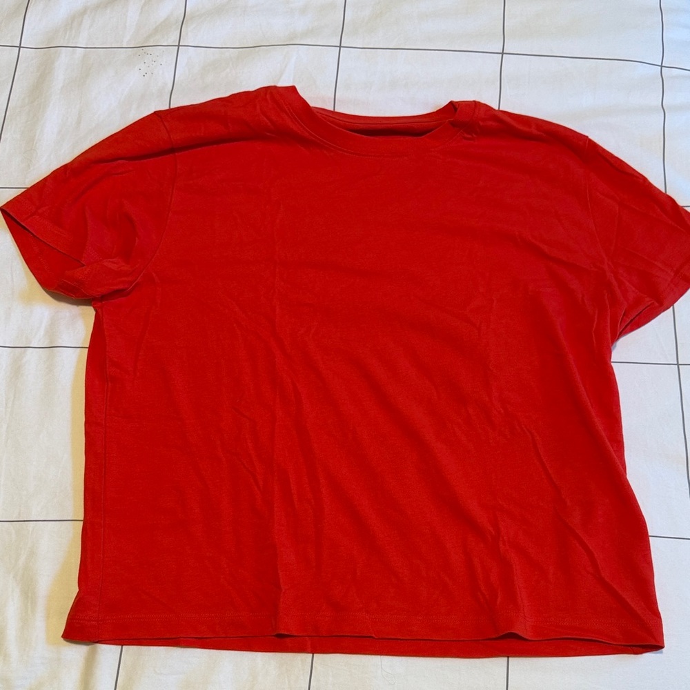 Everlane Red Crewneck Tee